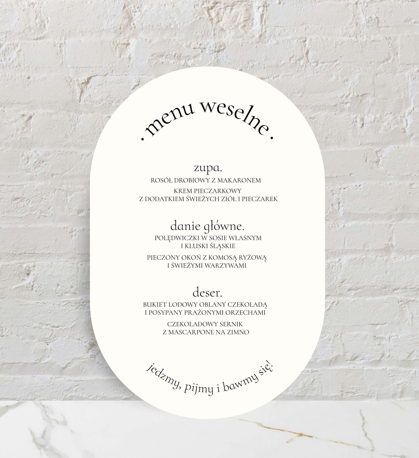 Menu jednokartkowe - Grace