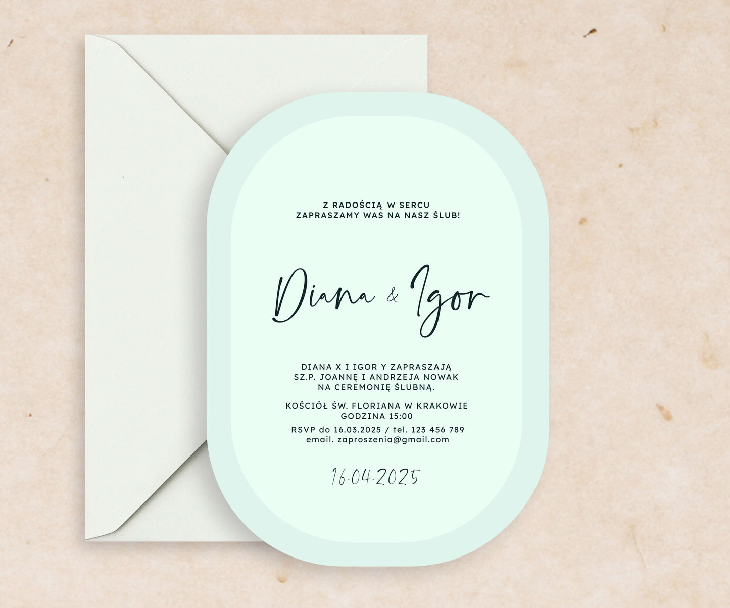 Zaproszenie ślubne - Morning Dew