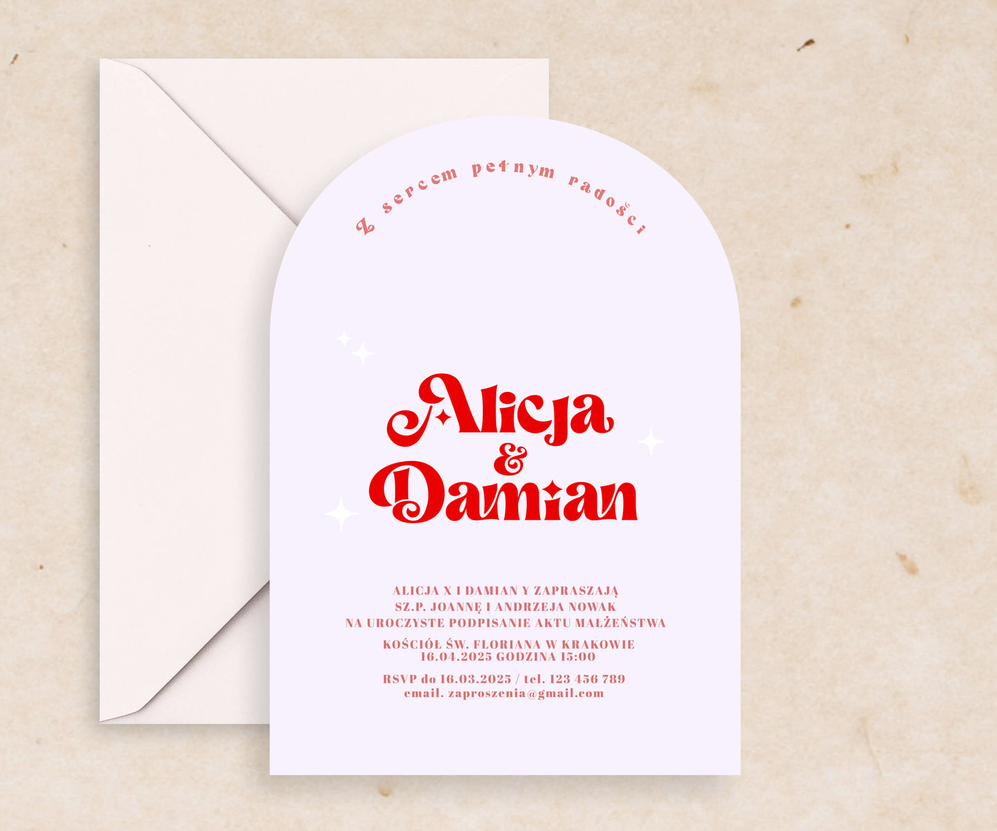 Zaproszenie ślubne Sugar & Stars