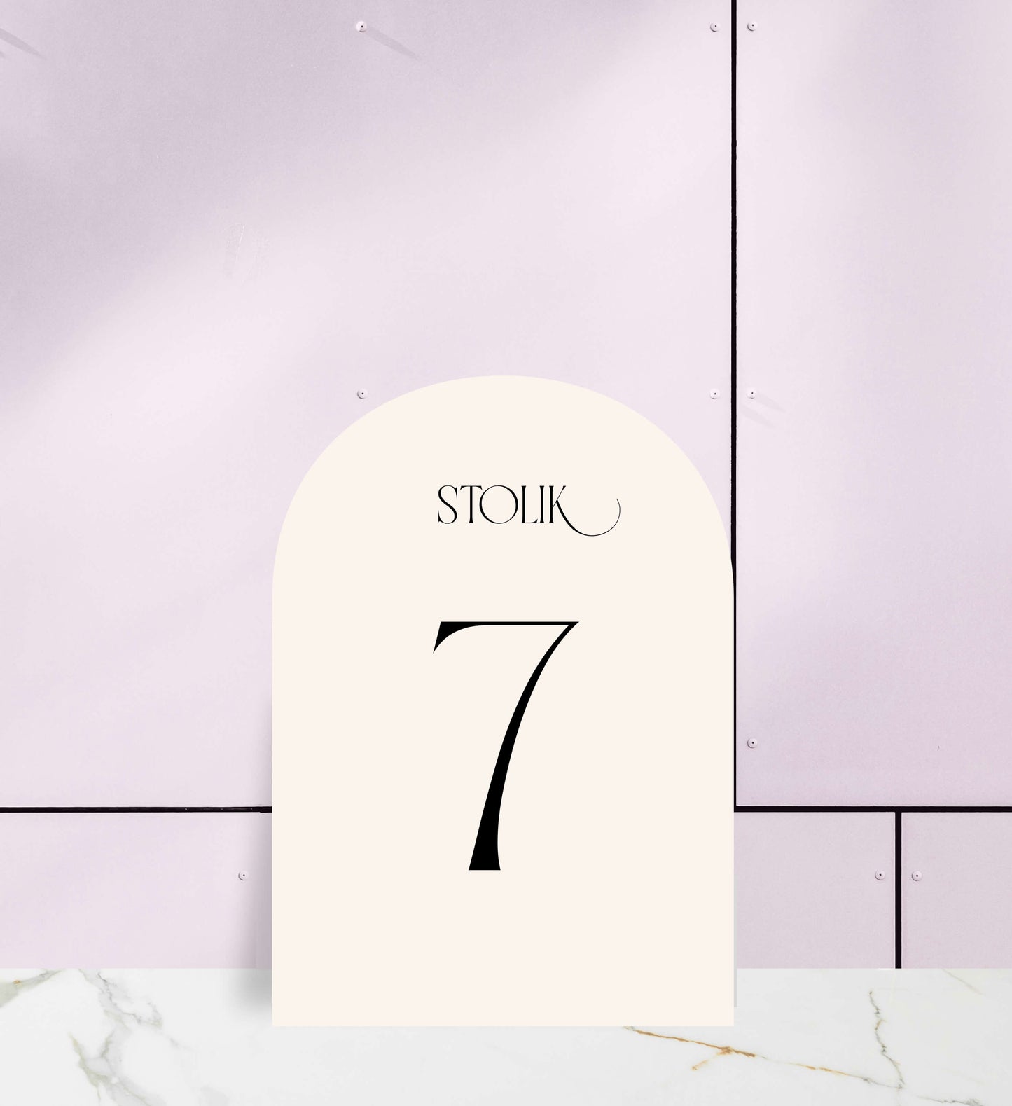 numery na stolik ślubny, papier premium, eleganckie, białe