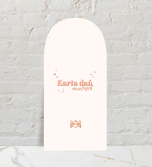 Menu składane - Peachy Chic