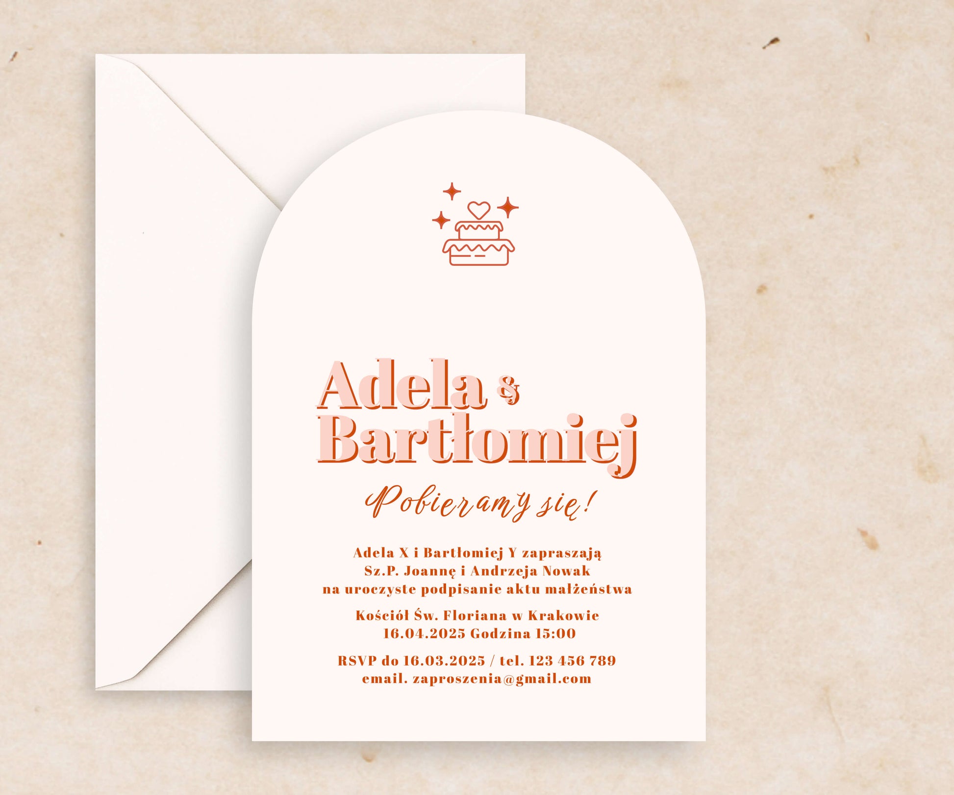 Zaproszenia ślubne, fantazyjne wzory, elegancka forma na papierze premium
